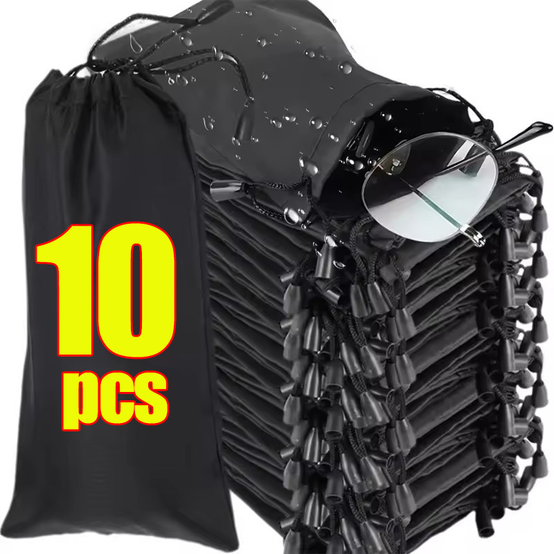 3/5/10 ชิ้นแว่นกันแดดกันน้ํา Drawstring Bags - กระเป๋าใส่แว่นตากันฝุ่นแบบพกพา