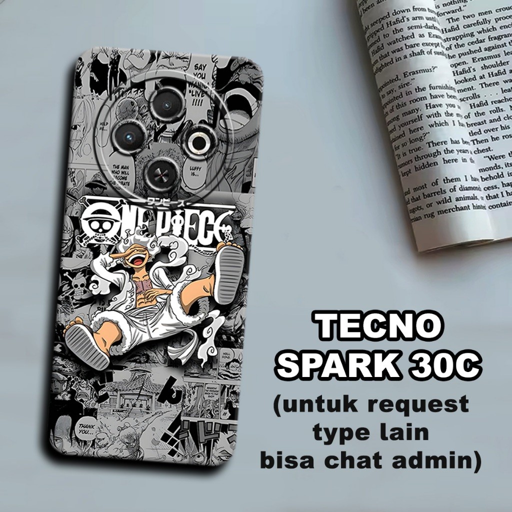 3/ ยืดหยุ่นยาง softcase สําหรับ tecno spark 30c/one piece อะนิเมะตัวอักษร Motif/Tecno spark 30c case