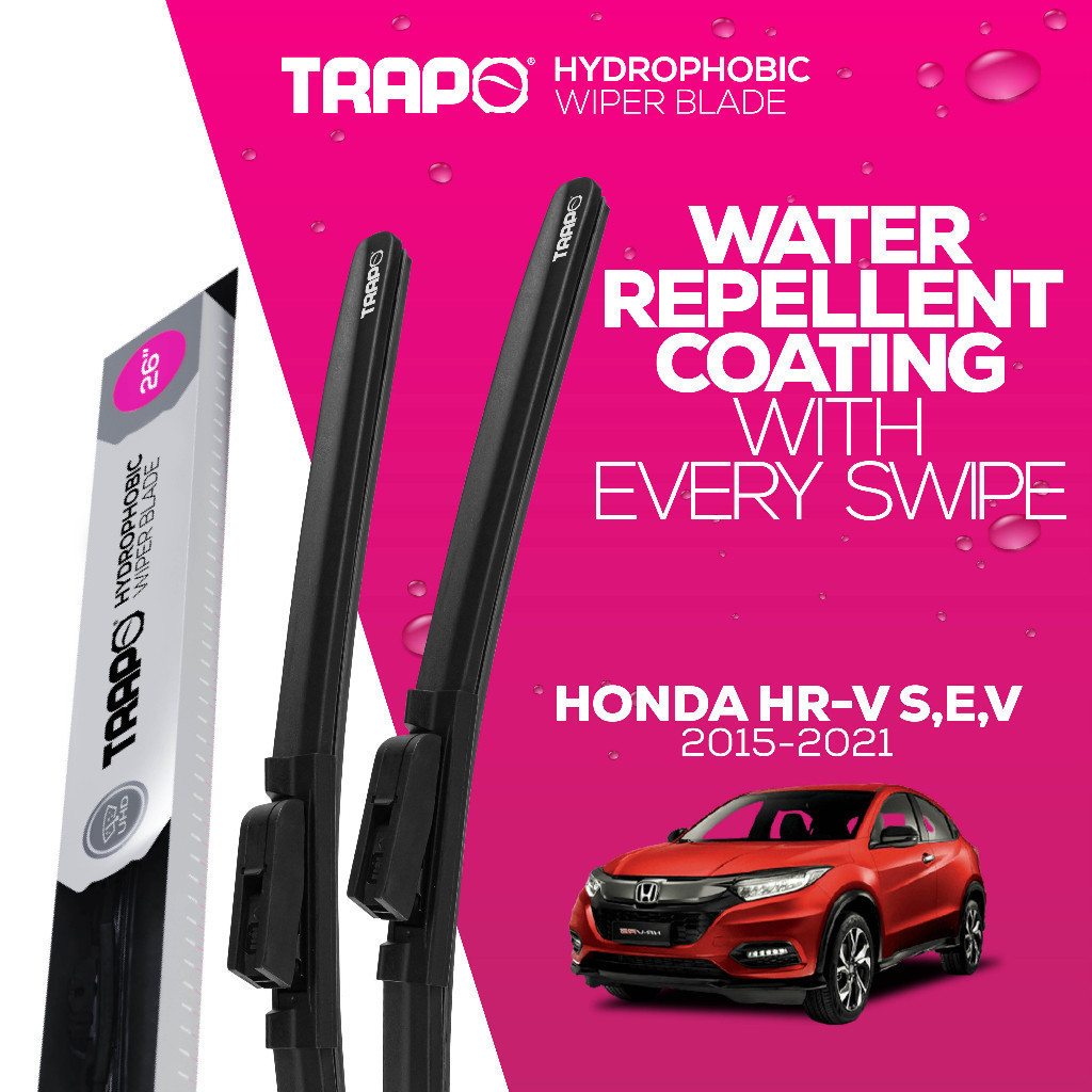 ใบปัดน้ําฝนรถยนต์ Trapo Hydrophobic สําหรับ Honda Vezel (2015-2020) SG // Vezel (2021-ปัจจุบัน)