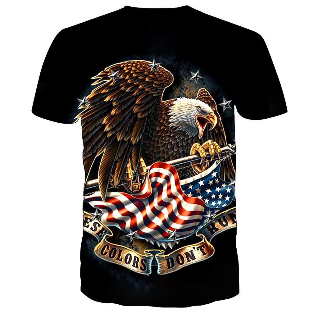 ผู้ชายs เสื้อยืด Full Body 3d พิมพ์ O-คอ Tshirt แฟชั่น Eagle เสื้อยืดลําลองเสื้อแขนสั้น ราคา ถูกที่สุด ดีลบีเคเค แกลเลอรีภาพที่ 5