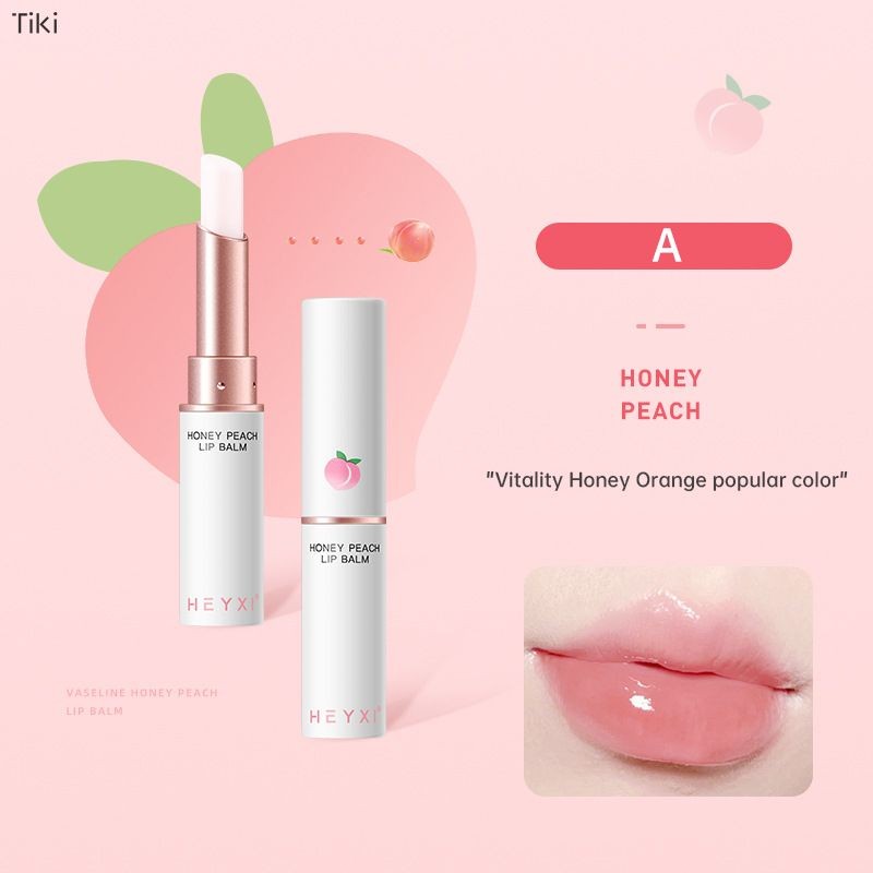 VASELINE TiKi.thVaseline Honey Peach Lip Balm Moisturizing Lip Balm Heat Discoloration Lip Balm-TK