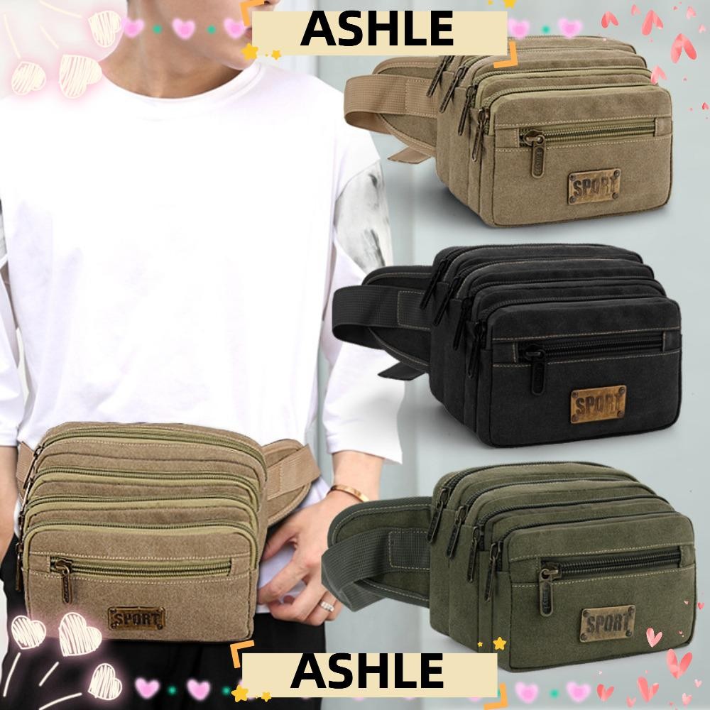 กระเป๋าคาดเอว ASHLE กระเป๋าหลายช่อง ทนทาน