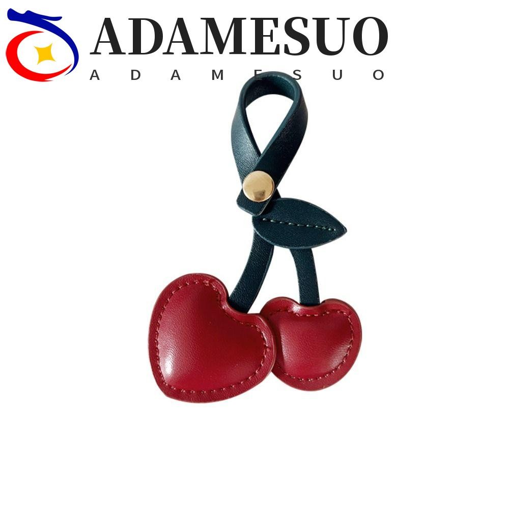 Adamesuo เชอร์รี่ Key Chain ตกแต่ง, พวงกุญแจ Love Cherry จี้, กระเป๋าน่ารักตกแต่ง Peach Heart DIY Craft อุปกรณ์เสริมกระเป๋าจี้ผู้หญิง/ผู้ชาย