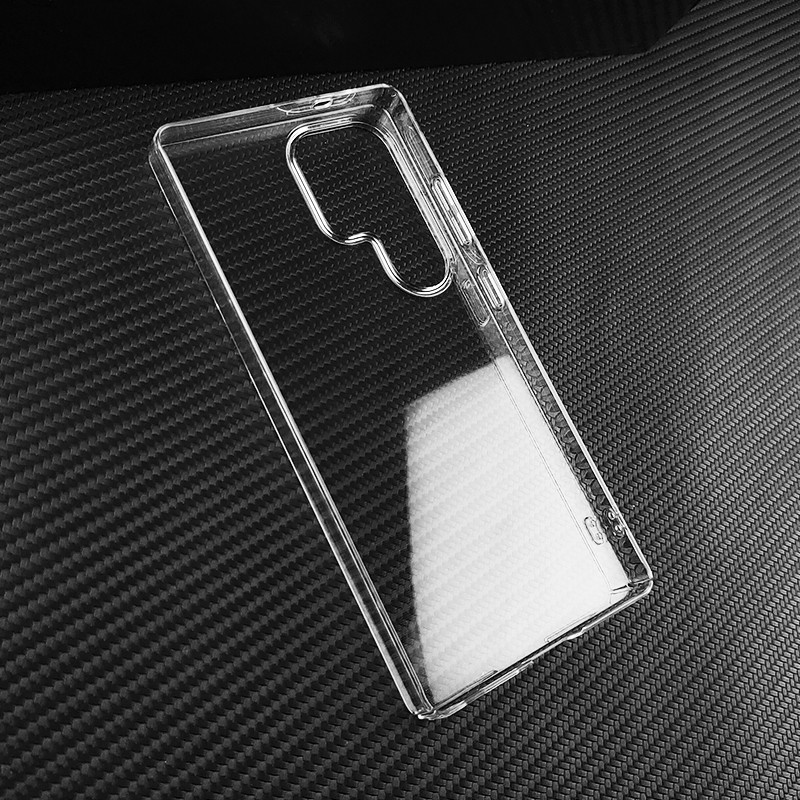 สําหรับ Samsung Galaxy S25 Edge Ultra Plus FE S25U 5G Glossy Crystal Hard PC Full Cover Clear กล้องป้องกัน Snap Case