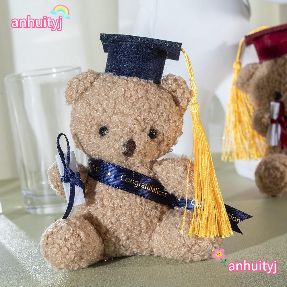 Anhuityj การ์ตูน หมีน่ารัก พวงกุญแจ Dr. หมีหมอหมีของเล่นตุ๊กตา,ของขวัญรับปริญญา13เซนติเมตรน่ารักหมีของขวัญอนุบาลจบการศึกษาหมีตุ๊กตานักเรียน
