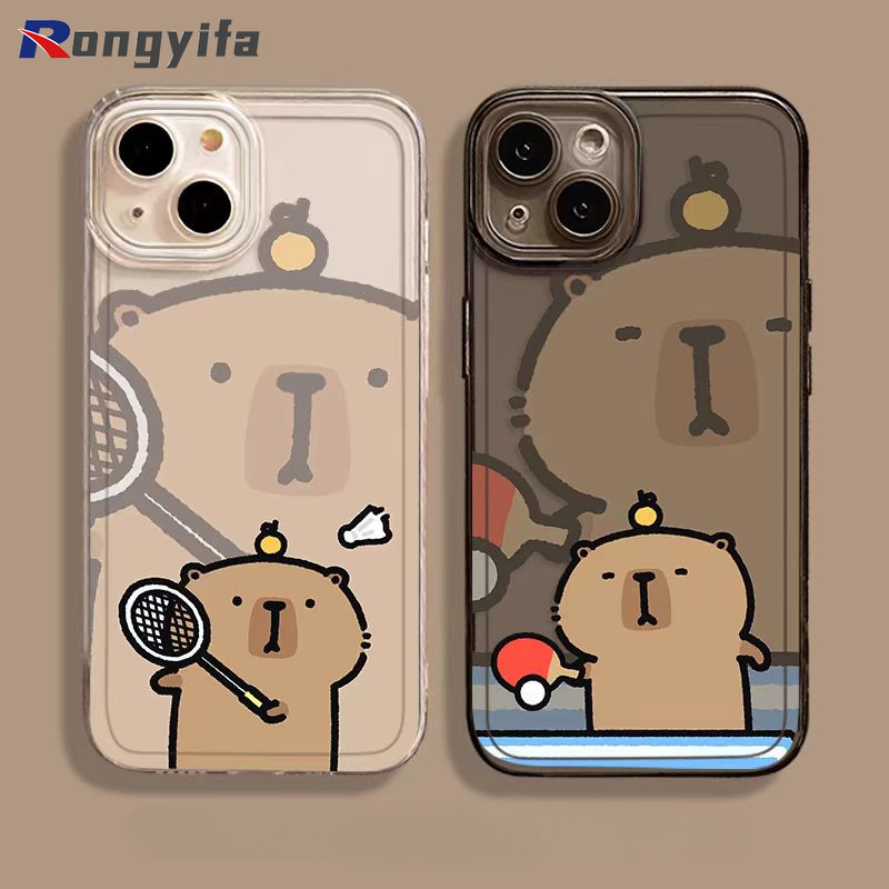 น่ารักขนสัตว์ Capybara Clear สําหรับ OnePlus 13 13R 12R 11 11R 10T 10R 10 9 8 Pro 9R 9RT 8T 7 6 6T A