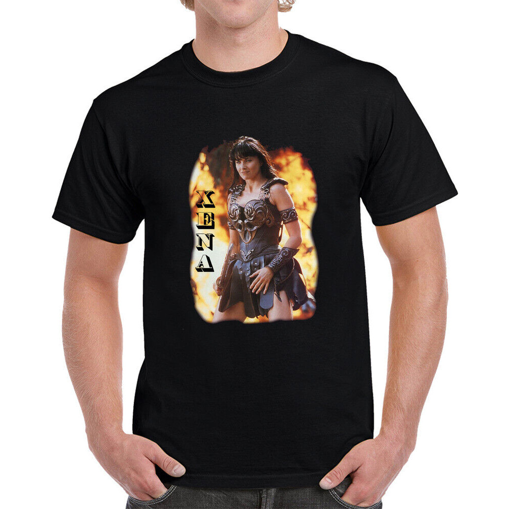 Retro Xena Warrior Princess T เสื้อเพื่อนพักผ่อนผู้ชายรอบคอใหม่