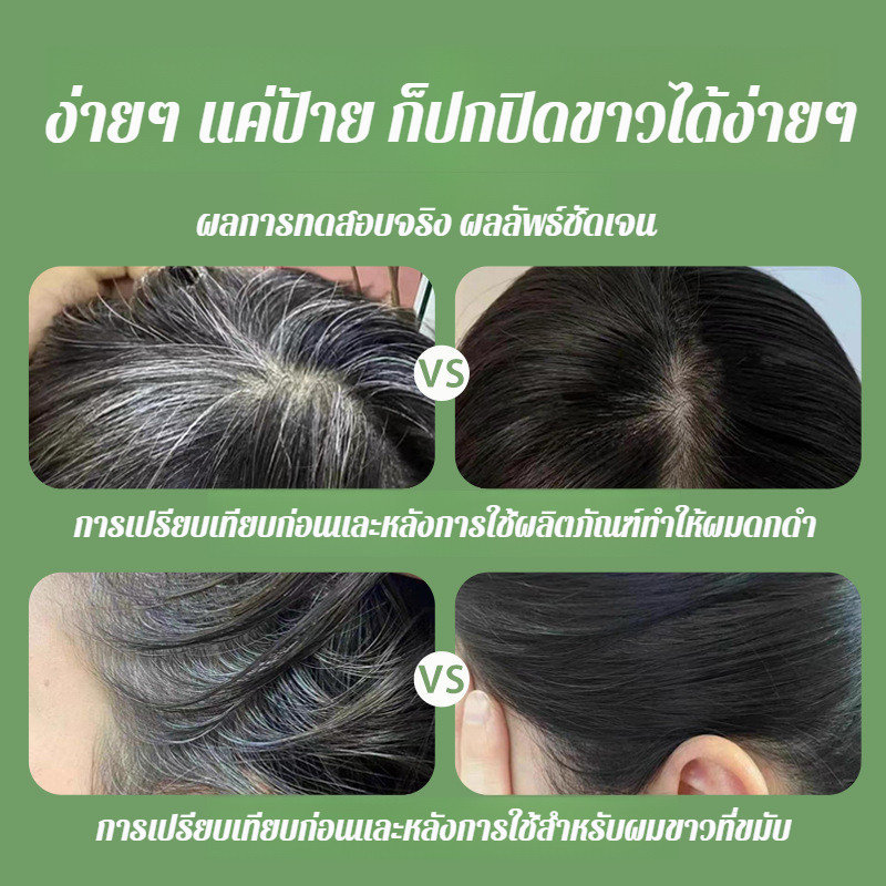 🔥โปร 1 แถม 1 🔥ปกปิดผมหงอก ผงย้อมผมแบบแท่ง แป้งเงาผม ผงแฮร์ไลน์/กันน้ำ หวีย้อมผม สำหรับปิดเหม่ง แป้งฝุ่นปิดหัวเถิก