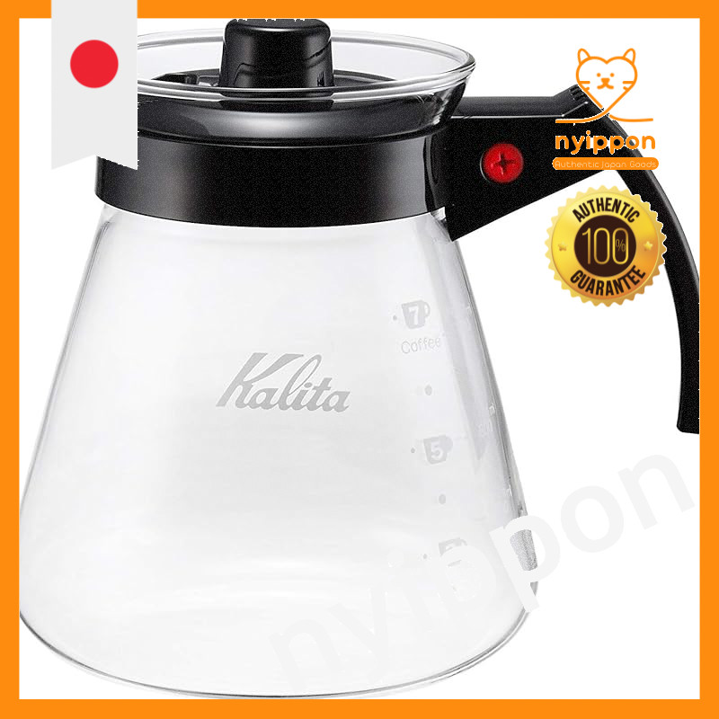 Kalita Easy-Pour Coffee Server, Heat-Resistant Glass, 800ml, Suitable for 4-7 People, Compatible wit