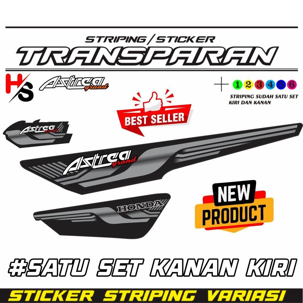 แถบกันยูวี TRANSPARENTING VARIATION ASTREA MOTIP ใหม่ R44