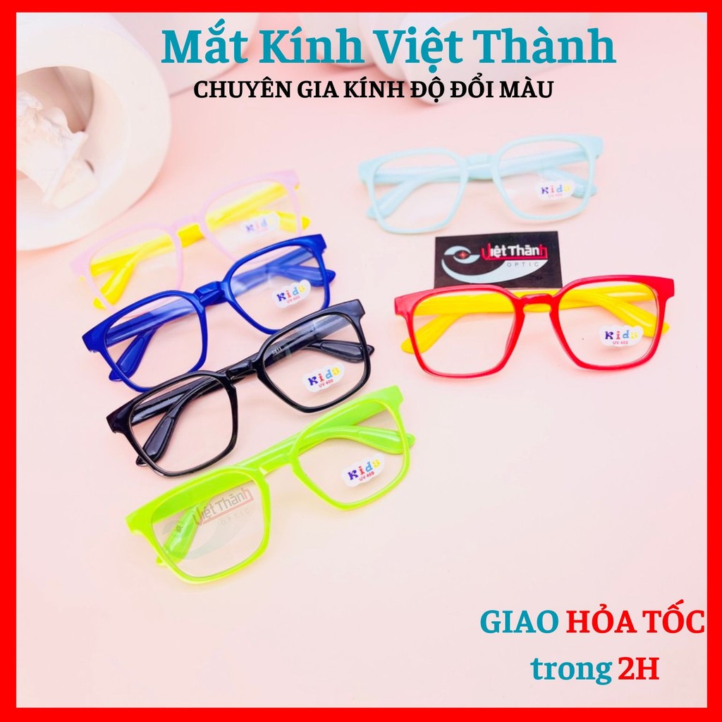 แว่นตาสําหรับเด็กทรงสี่เหลี่ยมวัสดุพลาสติกแข็งแรงแว่นตา Viet Thanh 5811