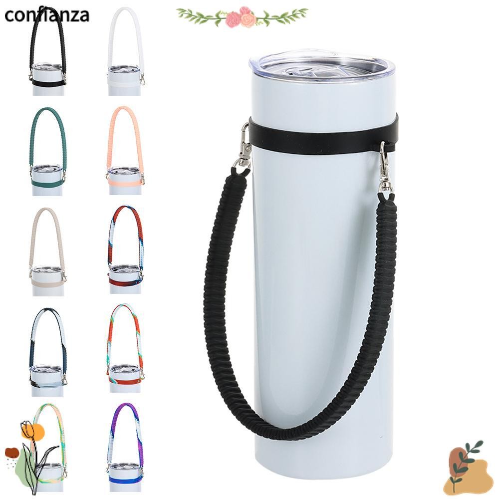 สายรัดซิลิโคนถ้วยน้ํา CONFIANZA, ที่วางสลิงขวดน้ําซิลิโคนทนทาน, อุปกรณ์เสริมขวดน้ําแบบนุ่ม สลิงขวดน้ําพร้อมสายรัด