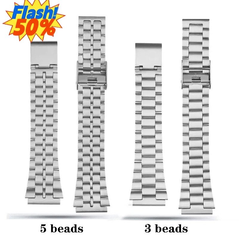 สายนาฬิกาสําหรับ CASIO A158/A159/A168/A169 /B650 /AQ230 /AE500W สําหรับคลาสสิกขนาดเล็กสแควร์เงินบล็อ