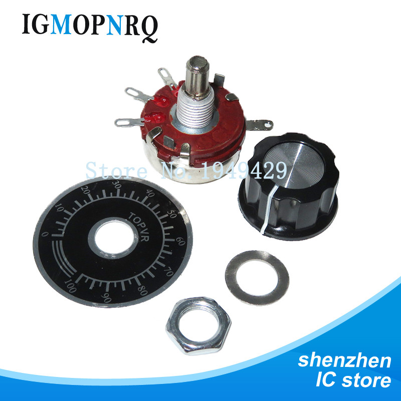 1 ชุด WTH118 DIY ชุดอะไหล่ 2W 1A Potentiometer 1K 2.2K 4.7K 10K 22K 47K 100K 470K 1M โอห์ม MF-A03 + 