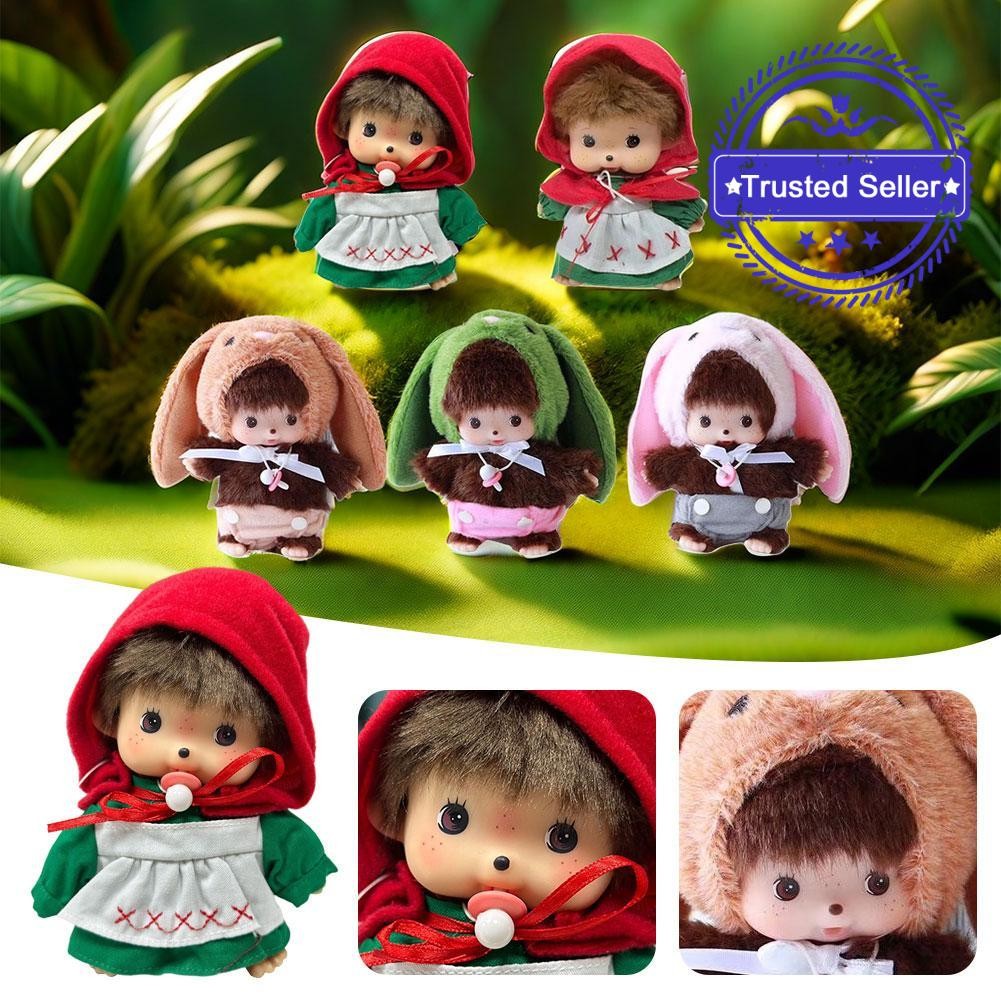 Monchichi ตุ๊กตาตุ๊กตาพวงกุญแจกระเป๋าจี้ตุ๊กตาเด็กน่ารักของเล่น Decompression มือ M7i3