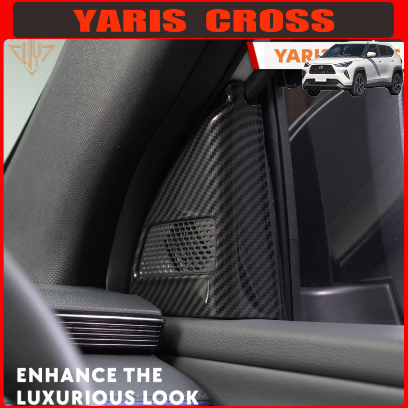 WY สไตล์ใหม่ล่าสุดเหมาะสําหรับ toyota yaris cross 2023 2024 2025 ลำโพงสูงรถยนต์ลำโพงภายในปก, ตกแต่งภายใน Yaris