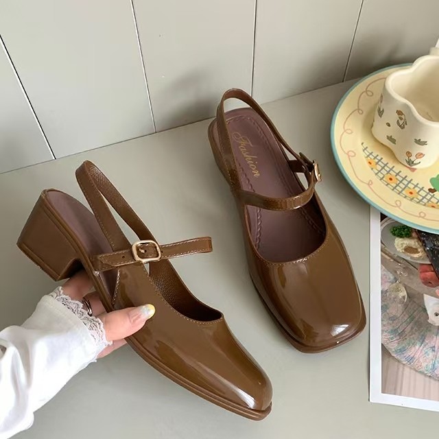 EnJoy พร้อมส่ง (LT-627) รองเท้าคัทชูแฟชั่น งานทรงสวย เสริมส้นสูง สายปรับได้  สีพื้น เรีบบหรูใส่สบาย ราคา ถูกที่สุด ดีลบีเคเค แกลเลอรีภาพที่ 6