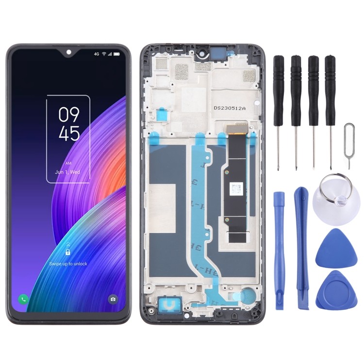 มาใหม่ล่าสุดอะไหล่ OEM LCD Screen Digitizer Full Assembly กรอบสําหรับ TCL 30 XL T671G/TCL 405 T506D/