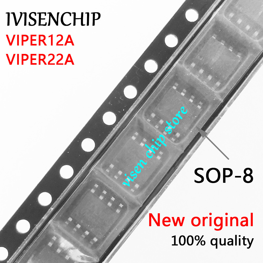 10 ชิ้น VIPER22A VIPER22AS VIPER22ASTR VIPER22ASTR-E VIPER12A VIPER12ASTR VIPER12ASTR-E SOP-8 ในสต็อ