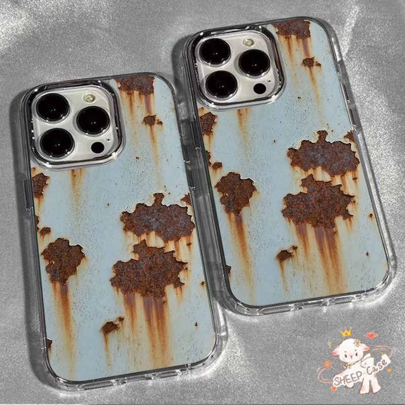 ✨ นี่ยม! ✨เคสกรอบภาพถ่ายโลหะ สไตล์เก่า สนิม ติดตามเป็นสนิม ย้อนยุค สําหรับIPhone16 15 13 12 11 7 8plus Pro PromaxX XR XS