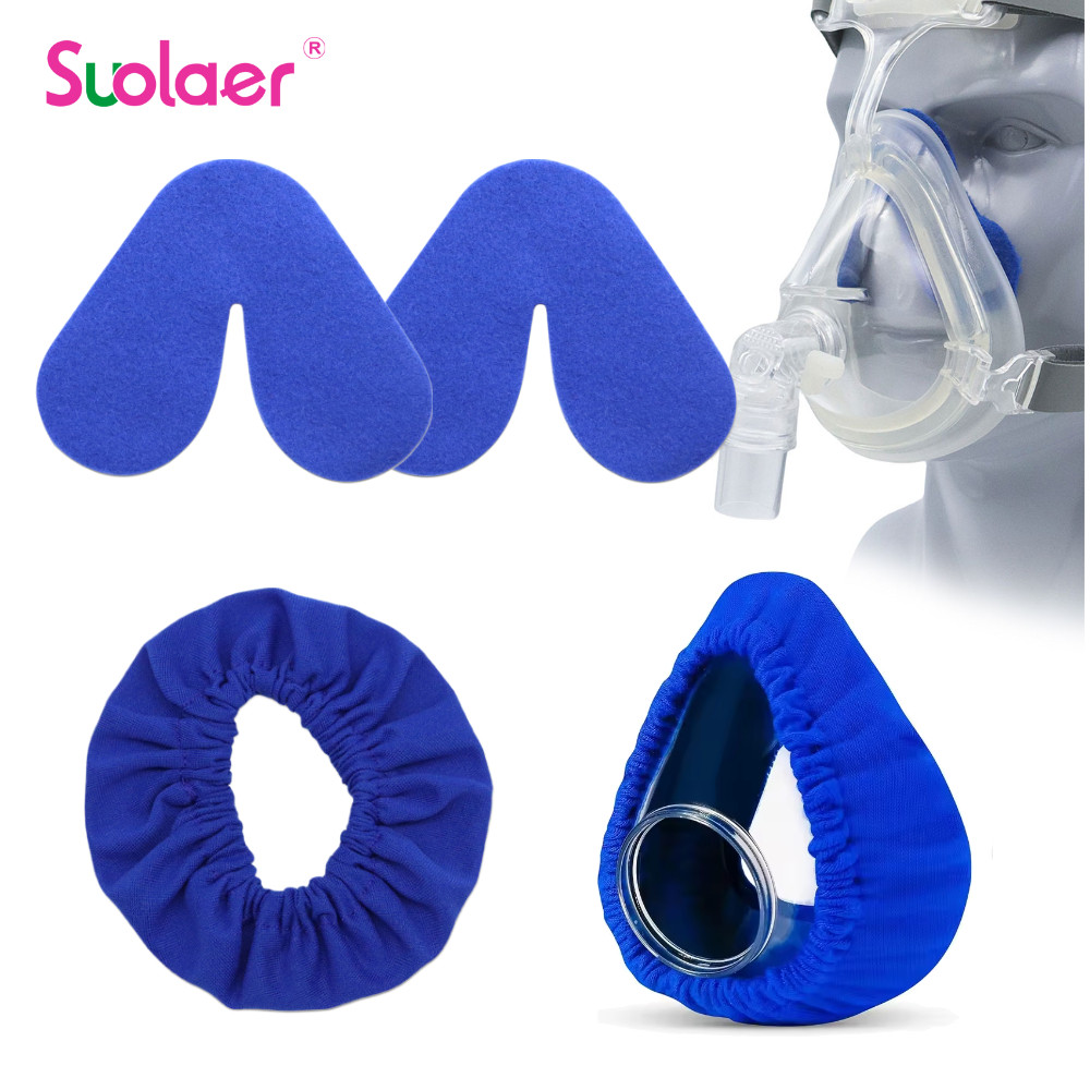 Suolaer CPAP Mask Nose Pad & CPAP Mask Liners Pad ผ้าแบบใช้ซ้ําได้ลดผิวระคายเคือง