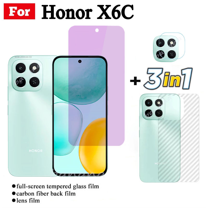 สําหรับ Honor X6C Anti Blue Light RayกระจกนิรภัยHonor X8C X7C Anti-Spyกระจกนิรภัยป้องกันหน้าจอ+ฟิล์ม