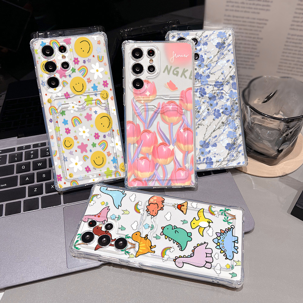 TPU ที่ใส่บัตรเคส For Samsung A57 A37 A56 A17 A07 A16 A55 5G A36 A26 A06 A05S A35 A22 A05 A73 S24 S26 Ultra FE A54 A15
