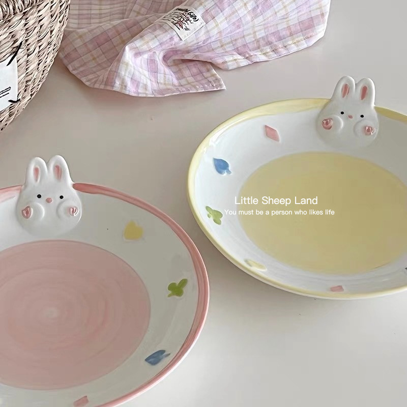 จานเซรามิก จานของหวาน กระต่าย3d ของขวัญวันเกิด - รูปที่ 6