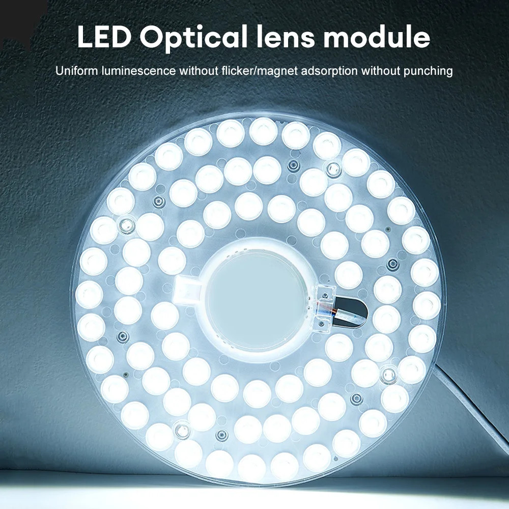 165-265V 12W 18W 24W 36W แผง LED วงกลมแหวนโคมไฟเพดานรอบลูกปัดแม่เหล็กวงกลมโคมไฟบอร์ดเปลี่ยนอุปกรณ์เสริม