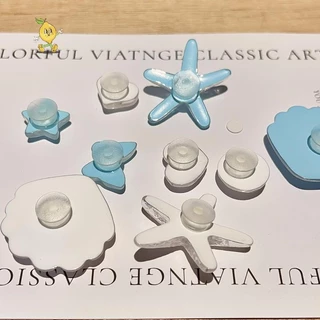 [mozh] 1 ชุด DIY Clogs รองเท้าแตะสวนรองเท้าตกแต่งปลาดาวน่ารักเรซิ่นรองเท้า Charms อุปกรณ์เสริม Buckles Pins หญิงผู้หญิงของขวัญ [TH]