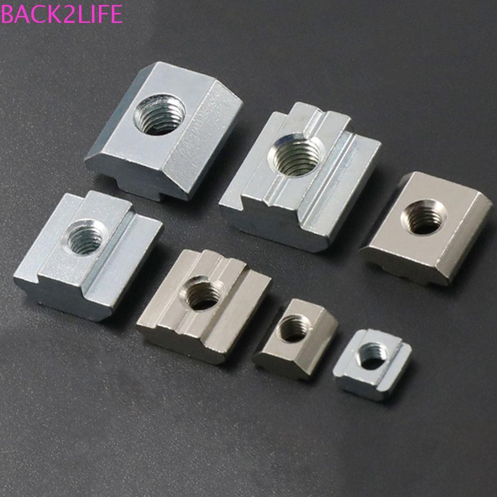 Back2life Hammer Nut 2020 3030 4040 4545 อลูมิเนียมโปรไฟล์ T Block T-Track เลื่อนสําหรับ Fastener
