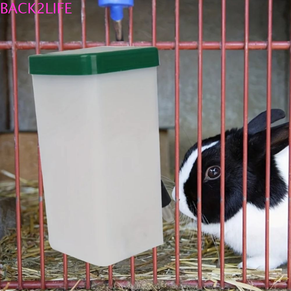 Back2life เครื่องจ่ายน้ํากระต่าย, อัตโนมัติ 1L/500ML สัตว์เลี้ยงแขวน Feeder, ขวดน้ํากระต่ายพลาสติกที่ถอดออกได้สัตว์เลี้ยงหัวท่อน้ําพุสําหรับกรงสัตว์เลี้ยง