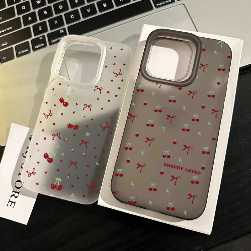 เคส ไอโฟน For iPhone 13 14 15 สากล เคสโทรศัพท์มือถืออะคริลิคใสโบว์สีแดงเชอร์รี่11 12 ProMax 7 8Plus X XSMax XR ราคา ถูกที่สุด ดีลบีเคเค แกลเลอรีภาพที่ 3