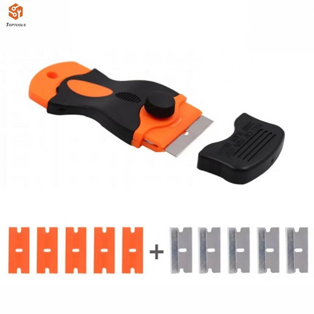 Double Edge Blade Scraper Razor Scraper Blade สติกเกอร์เครื่องมือกําจัด 11 ชิ้น