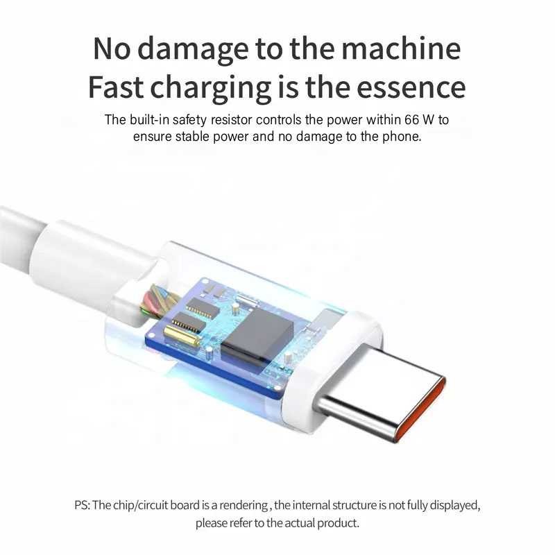 สายชาร์จ USB Type C พร้อมฟังก์ชั่นมากมาย Super Fast Charge 66W 6A 1M - TG-011