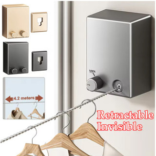 Retractable Clothesline Stainless Seel Pull-Out Clothes-Drying Machine Rope Space-Saving Clothes Drying Rack Household