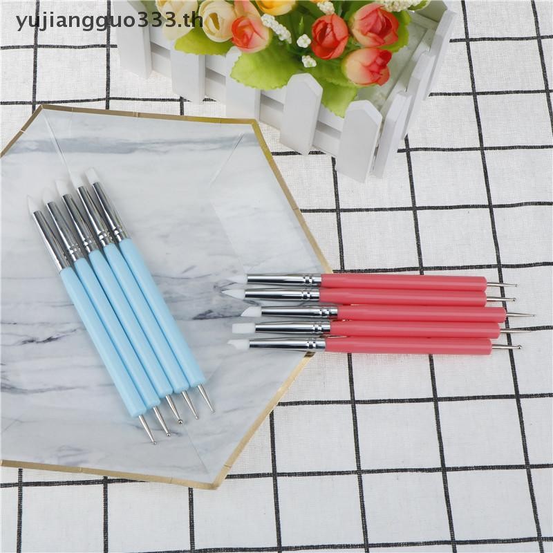 # Yujiang # 5 X 2 Way เครื่องปั้นดินเผา Clay Ball Styluses เครื่องมือ Polymer Clay Sculpture Nail Art เครื่องมือ