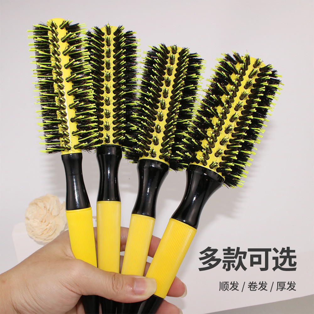 ขนแปรงหลอดอลูมิเนียมไนล่อนบราซิลสไตล์กลิ้งหวีหัวเข็มขัดด้านในยืดผมกลิ้งแกนหวีทรงกระบอกจัดแต่งทรงผมหวีทําผม