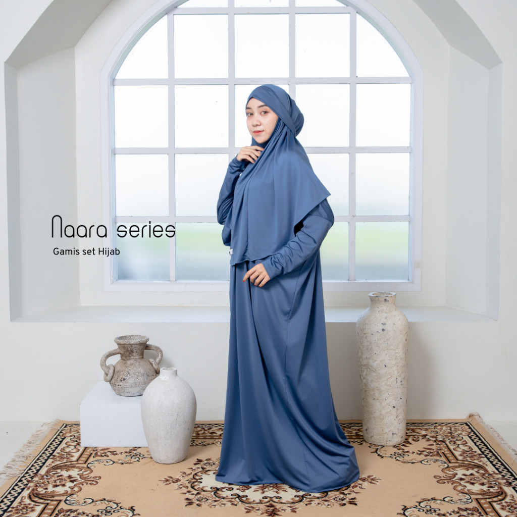 Vj95tq Naara Abaya ชุด Hijab Syri Abaya Matt Jersey พรีเมี่ยม Syrah ชุดสามารถ Veil