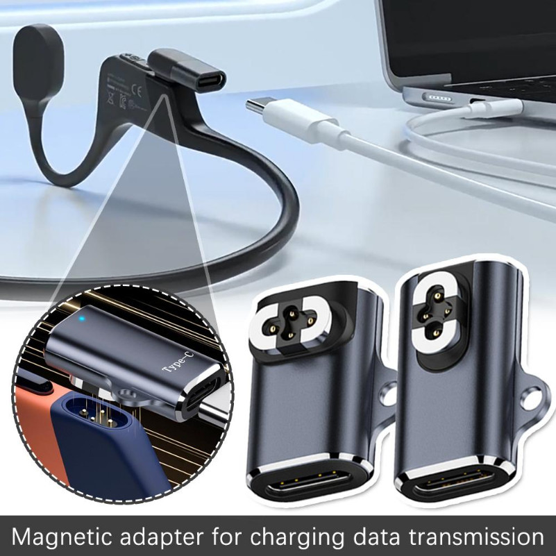 อะแดปเตอร์ชาร์จหูฟังแบบพกพาสําหรับ Shokz OpenSwim Pro S710 USB C Fast Charging Converter สําหรับ Shokz Magnetic Connector