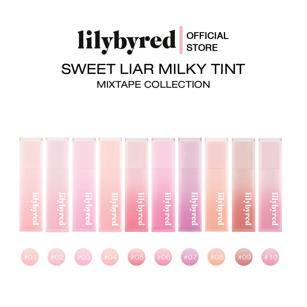 [SALE อ่านก่อนสั่ง] LILYBYRED SWEET LIAR MILKY TINT 4G. ( ลิปทิ้น มิลกี้ เครื่องสำอางค์ ) exp2026