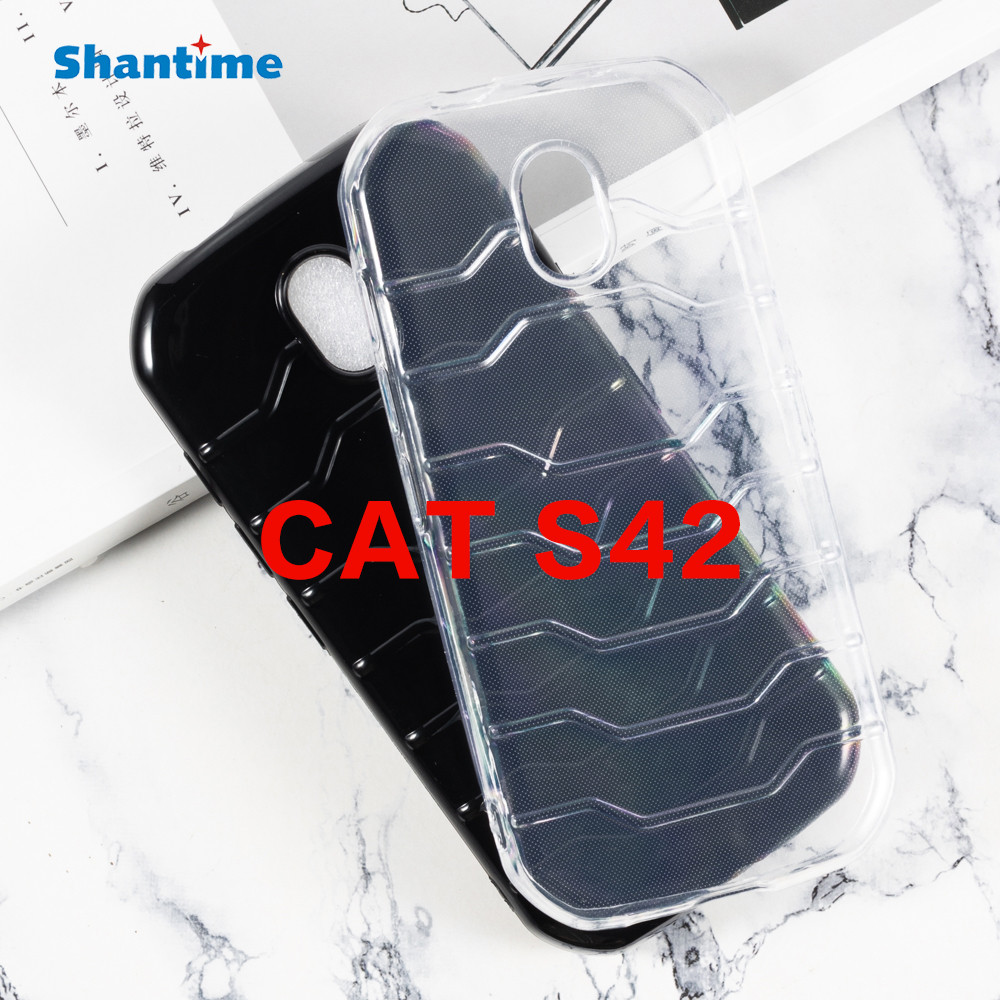 Cat S42/CAT S42 H+ Case, Soft Back Cover กันกระแทกซิลิโคนกันกระแทกกันชน Anti-Yellowing Full-Body กรณ