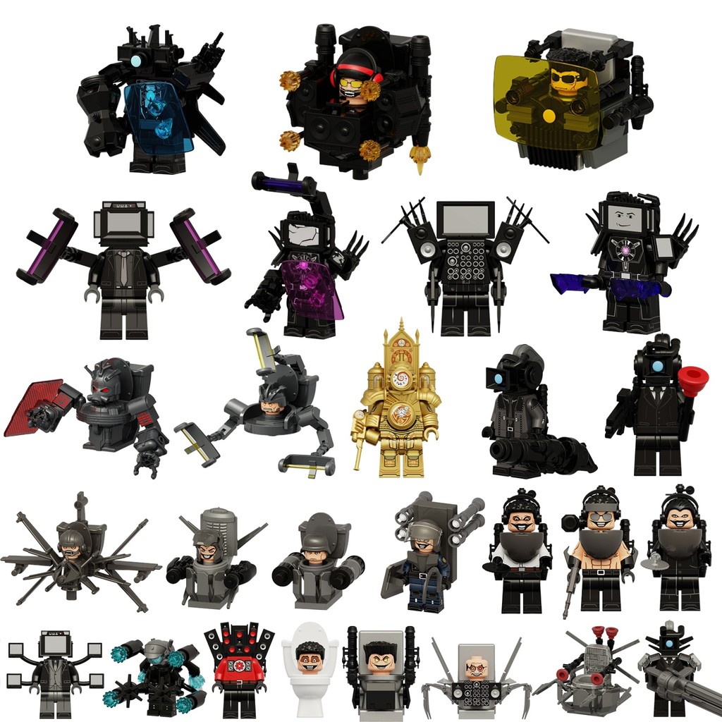Skibidi Toilet Action Figure Upgrade DJ Toilet Man War-damaged Titan TV Man Gman Big Tvman ของเล่นคอลเลกชันบล็อกอาคารสําหรับเด็ก