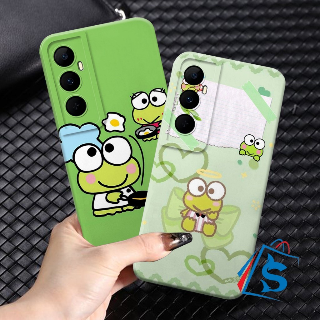 HP [SHARK CASE] Softcase REALME C65 Cute Keroppi Cartoon Motif - เคส Realme C65 - เคส Pro Camera - เ