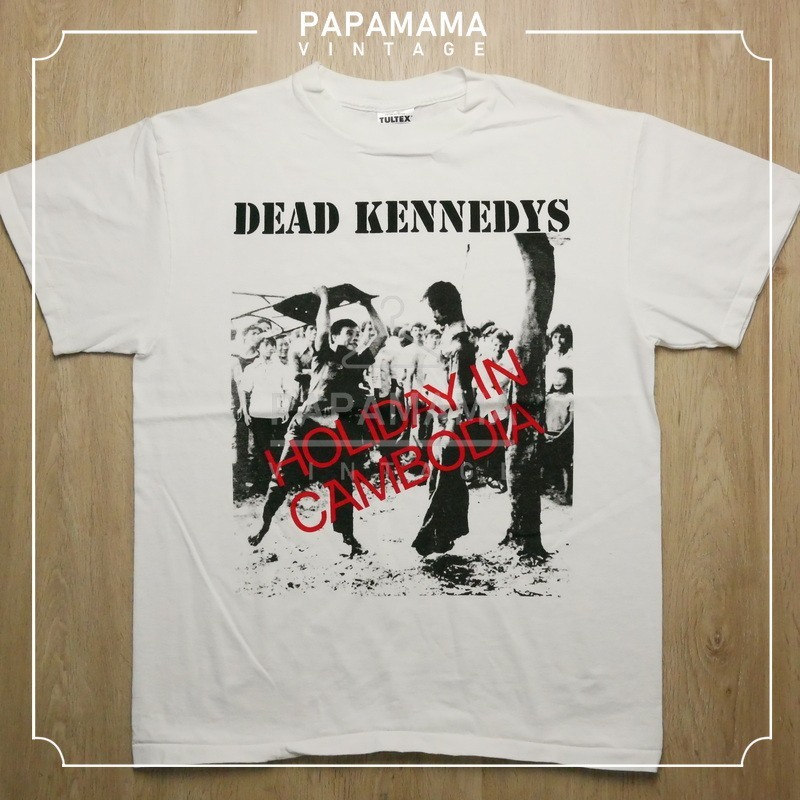❤️[ DEAD KENNEDYS ] HOLIDAY IN CAMBODIA  เสื้อวินเทจ ป้ายUSA เสื้อทัวร์ วงร๊อค papamama vintage shir