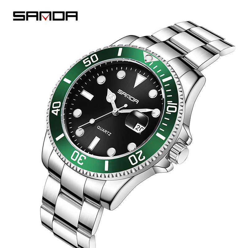 Sanda ที่ประสบความสําเร็จของผู้ชาย Outburst Charm นาฬิกาควอตซ์ธุรกิจ Boss สะท้อนนาฬิกาหรูหราอารมณ์ P