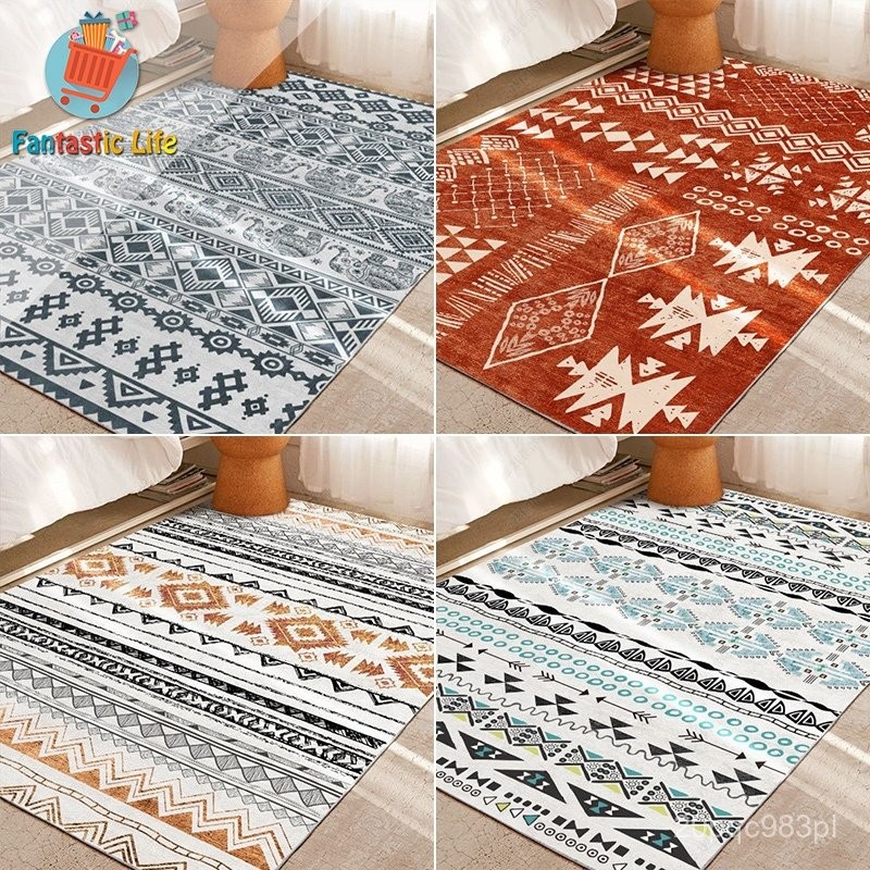 5 Styles Nordic Style Carpet  Crystal Velvet Rug Bedroom Carpet Home Decoration Carpets Moroccan Sty
