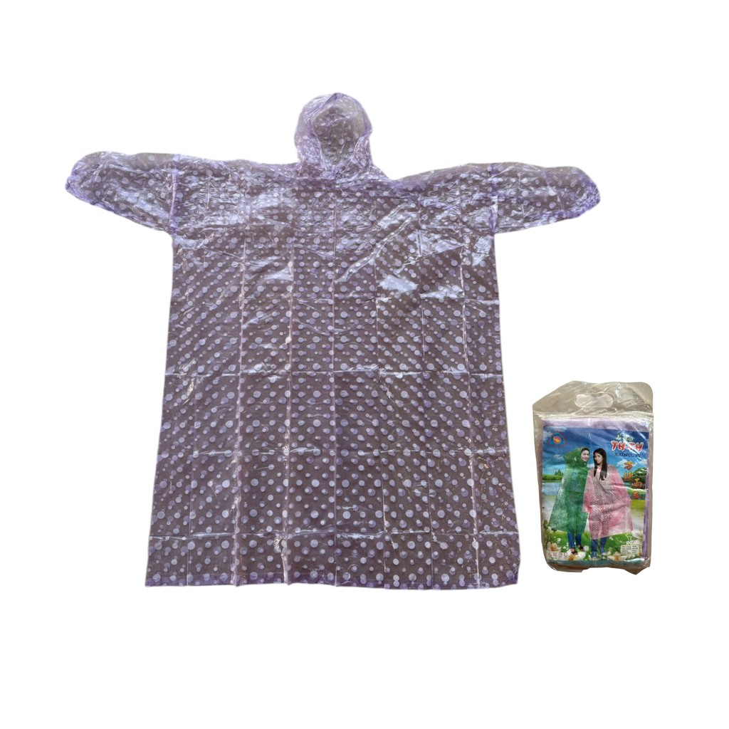 เสื้อกันฝน มีฮู้ดกันฝน หนา ทน พกพาง่าย มีถุงใส่