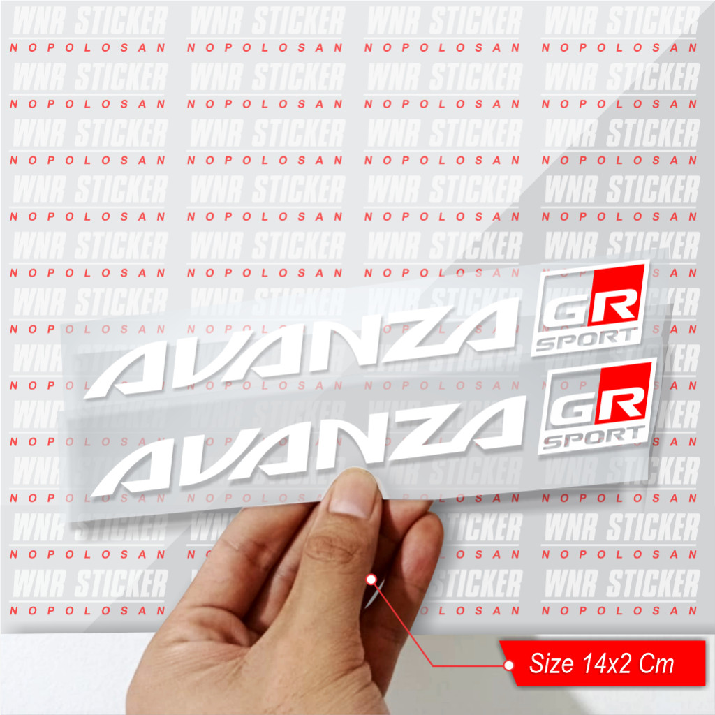 สติ๊กเกอร์ Toyota Avanza GR Sport Gutter Variation, สติ๊กเกอร์ตัด 2 ชิ้น