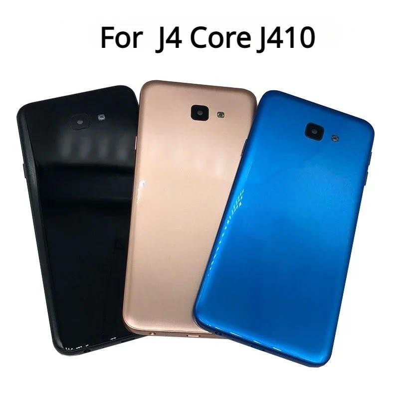สําหรับ Samsung Galaxy J4 Core J410 J410F SM-J410F/DS ฝาหลังแบตเตอรี่ด้านหลังประตูกรณีกรอบกลาง + เลน